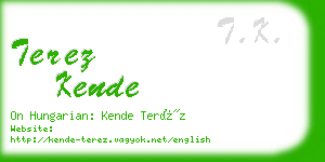 terez kende business card